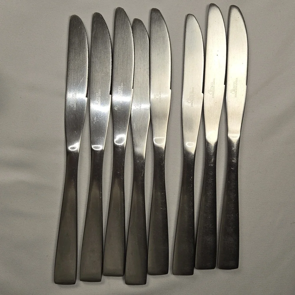 Gibson 34pc Flatware Set Stainless Steel Modern‎ Tapered Silverware Utensils